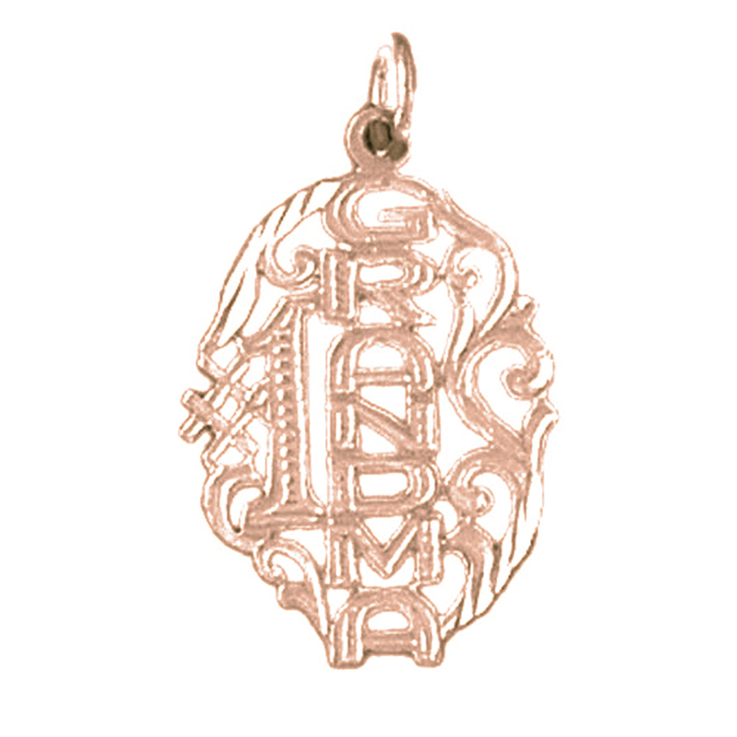 14K or 18K Gold #1 Grandma Pendant