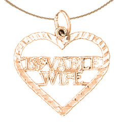 Anhänger „Liebevolle Ehefrau“ aus 14 Karat oder 18 Karat Gold