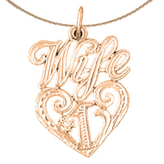 14K or 18K Gold #1 Wife Pendant