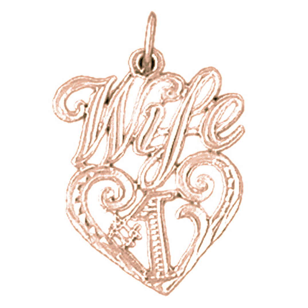 14K or 18K Gold #1 Wife Pendant