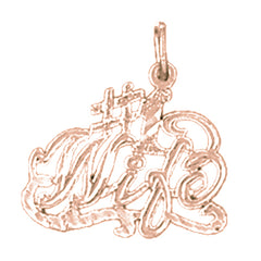 14K or 18K Gold #1 Wife Pendant