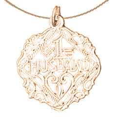 14K or 18K Gold #1 Husband Pendant