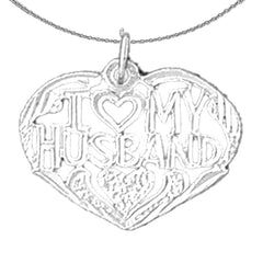 14K or 18K Gold I Love My Husband Pendant