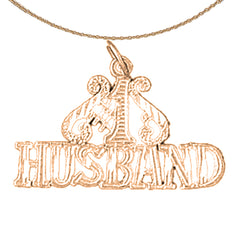 14K or 18K Gold #1 Husband Pendant
