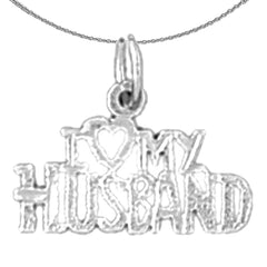 14K or 18K Gold I Love My Husband Pendant