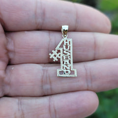 14K or 18K Gold #1 Husband Pendant