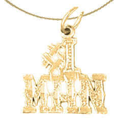 14K or 18K Gold #1 Man Saying Pendant