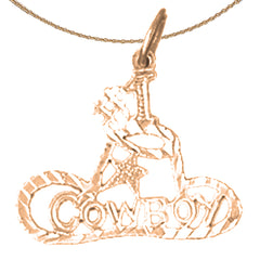 14K or 18K Gold #1 Cowboy Saying Pendant