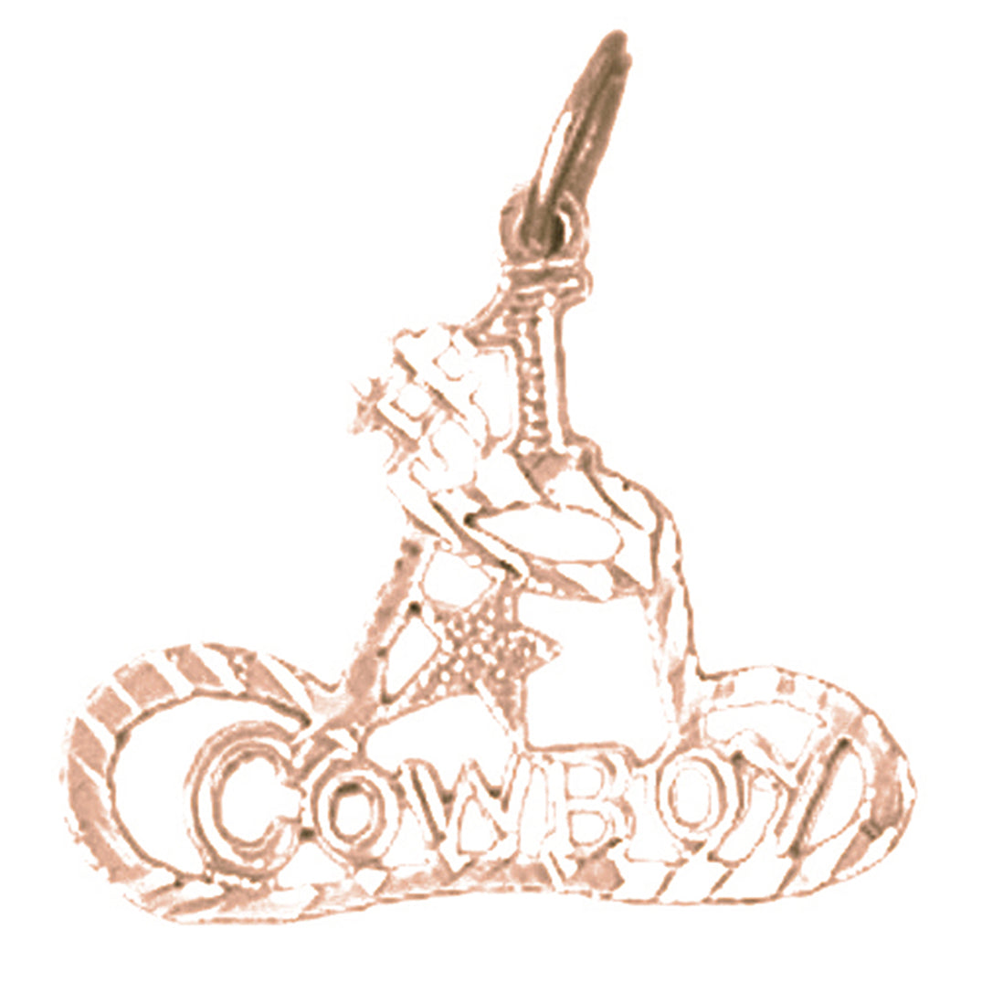 14K or 18K Gold #1 Cowboy Saying Pendant