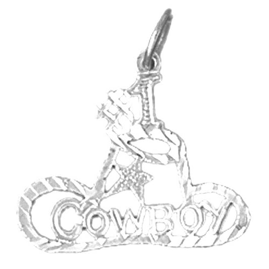 14K or 18K Gold #1 Cowboy Saying Pendant