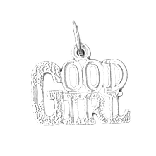 14K or 18K Gold Good Girl Saying Pendant