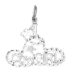 14K or 18K Gold #1 Cowgirl Saying Pendant