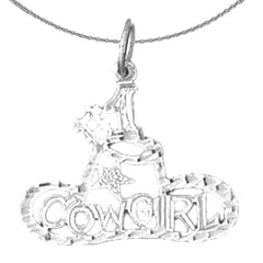 14K oder 18K Gold #1 Cowgirl Spruch Anhänger