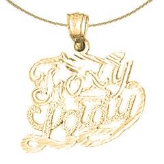 14K or 18K Gold Foxy Lady Saying Pendant