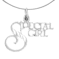 14K or 18K Gold Special Girl Saying Pendant