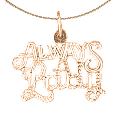 Anhänger mit dem Spruch „Always a Lady“ aus 14 Karat oder 18 Karat Gold