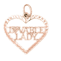 14K or 18K Gold Loveable Lady Saying Pendant