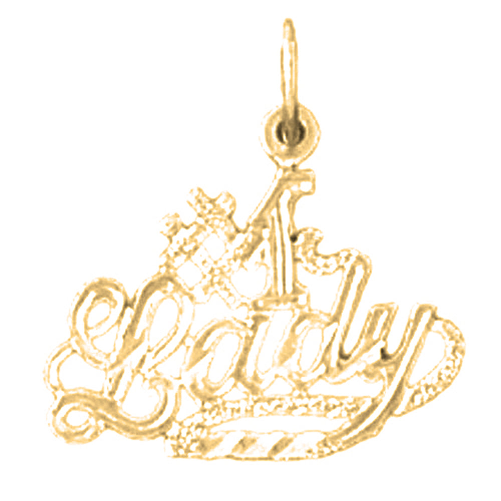 14K or 18K Gold #1 Lady Saying Pendant