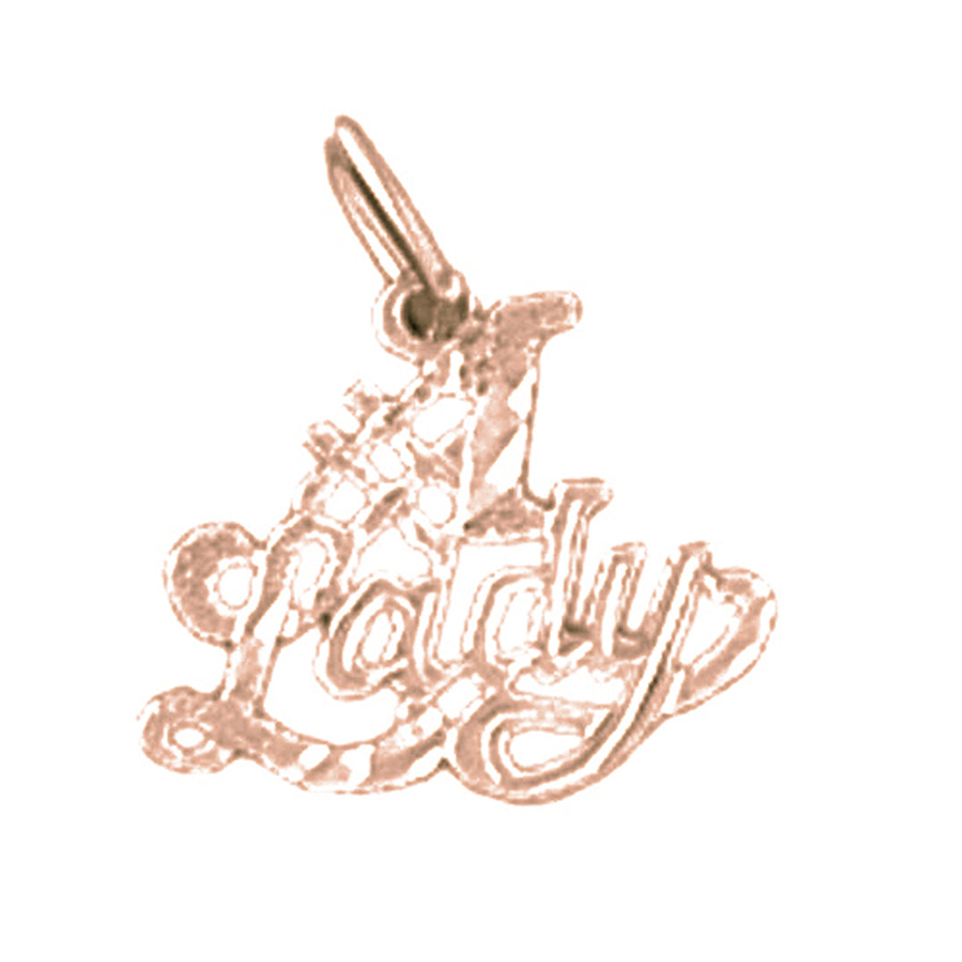 14K or 18K Gold #1 Lady Saying Pendant