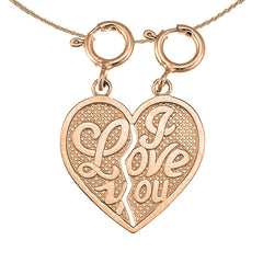 14K or 18K Gold I Love You Pendant