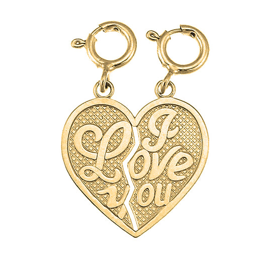 14K or 18K Gold I Love You Pendant