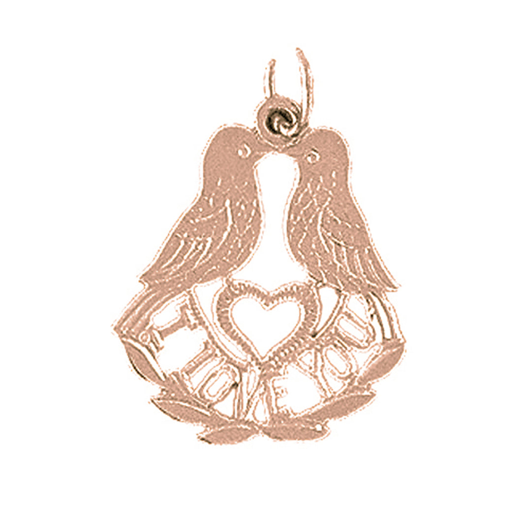 14K or 18K Gold I Love You Pendant