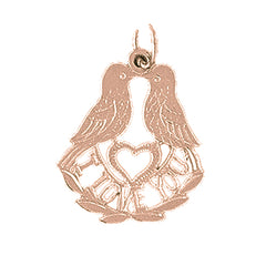 14K or 18K Gold I Love You Pendant