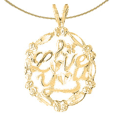 14K or 18K Gold I Love You Pendant