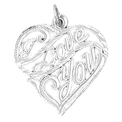 14K or 18K Gold I Love You Pendant