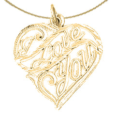 14K or 18K Gold I Love You Pendant