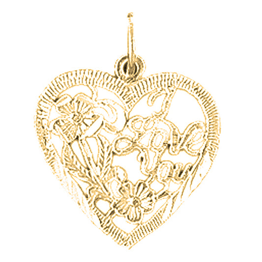 14K or 18K Gold I Love You Pendant