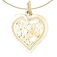 14K or 18K Gold I Love You Pendant