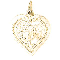 14K or 18K Gold I Love You Pendant