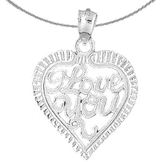 14K or 18K Gold I Love You Pendant