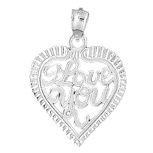 14K or 18K Gold I Love You Pendant