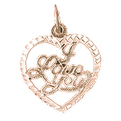 14K or 18K Gold I Love You Pendant