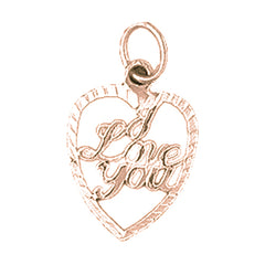 14K or 18K Gold I Love You Pendant