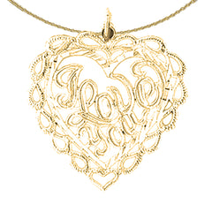 14K or 18K Gold I Love You Pendant