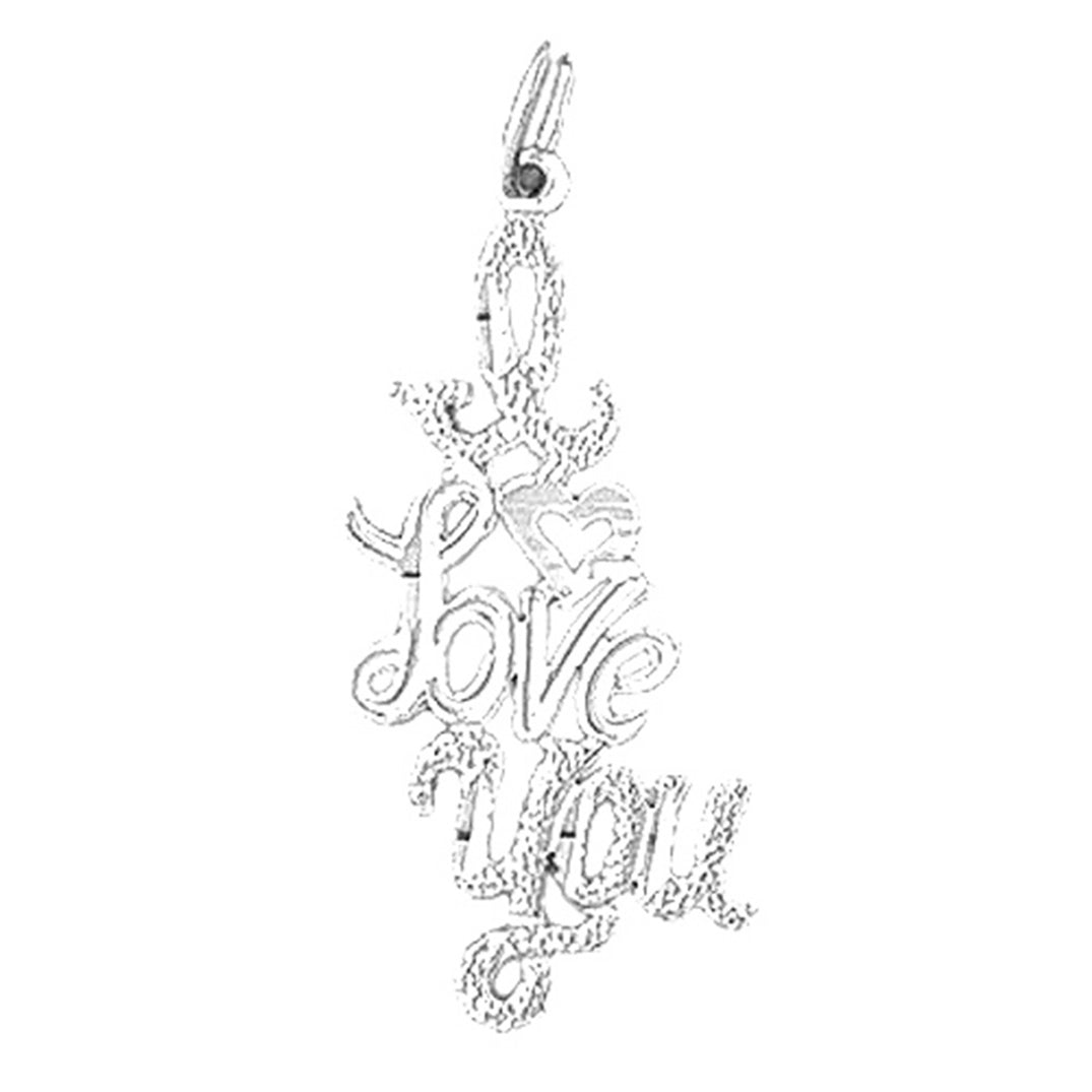 14K or 18K Gold I Love You Pendant