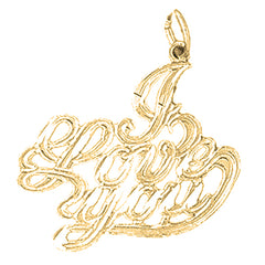 14K or 18K Gold I Love You Pendant