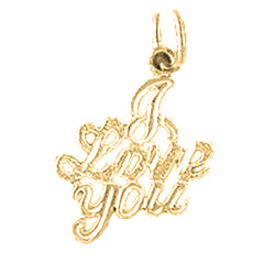 14K or 18K Gold I Love You Pendant