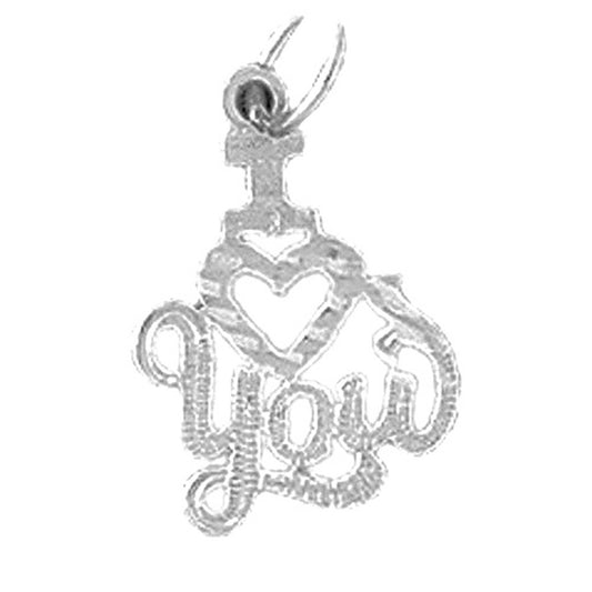 14K or 18K Gold I Love You Pendant