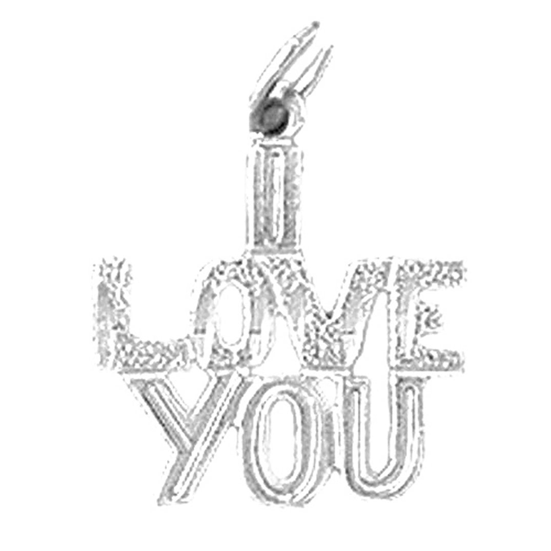 14K or 18K Gold I Love You Pendant