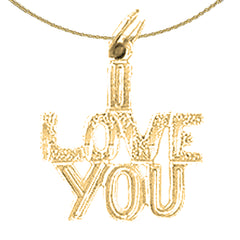 14K or 18K Gold I Love You Pendant