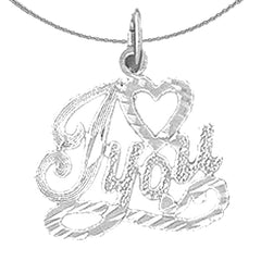 14K or 18K Gold I Love You Pendant