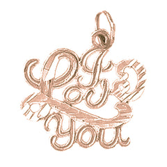 14K or 18K Gold I Love You Pendant