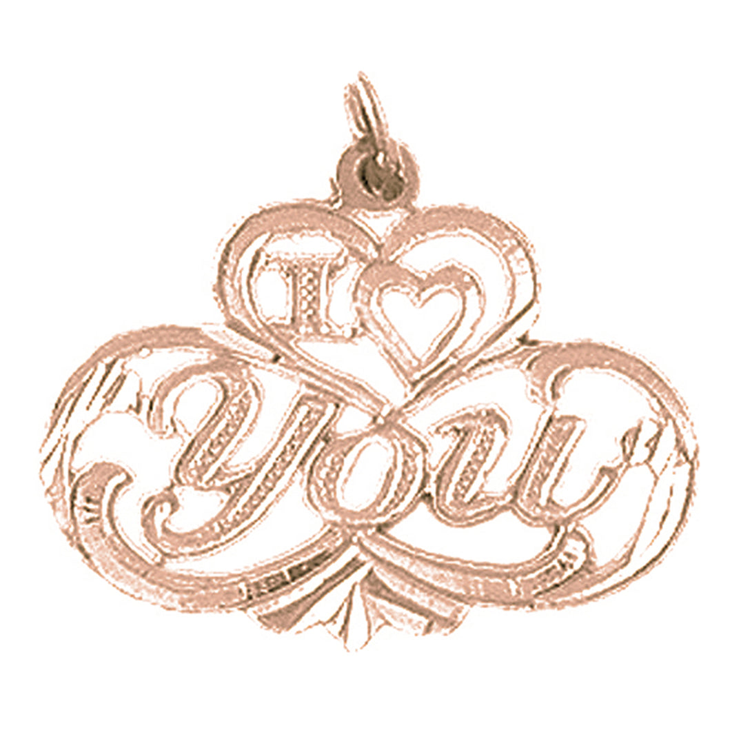 14K or 18K Gold I Love You Pendant