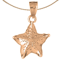 14K or 18K Gold Starfish Pendant