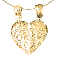 10K, 14K or 18K Gold Love Pendant