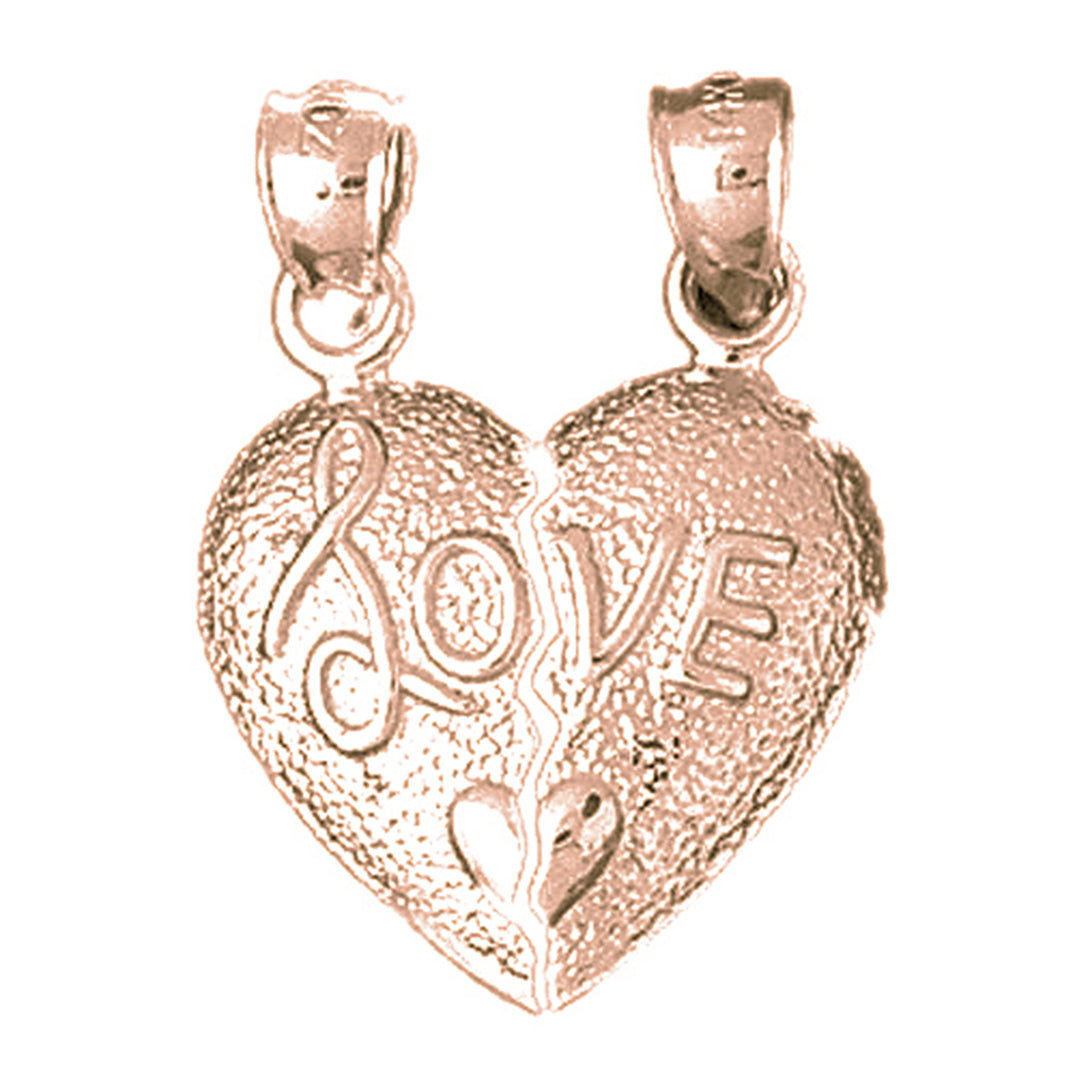 10K, 14K or 18K Gold Love Pendant